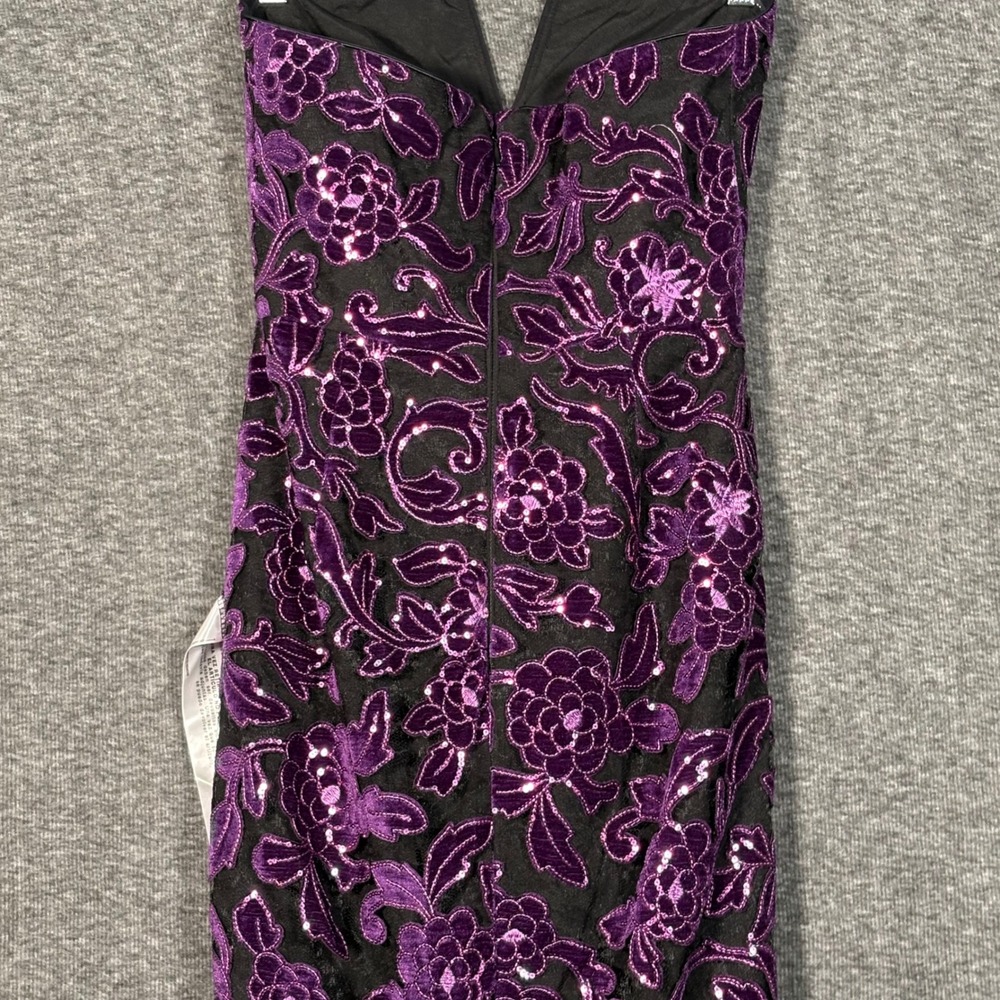 Dress the Population Strapless Purple Embellished Gown - Picture 9 of 14